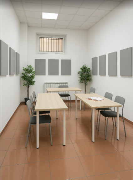 Un'aula della sede La Scuola360 a Roma
